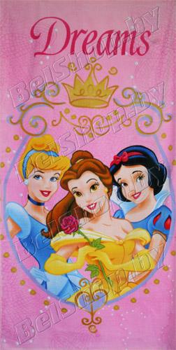 Детское махровое полотенце "Три принцессы" Дисней (Disney) 70х140