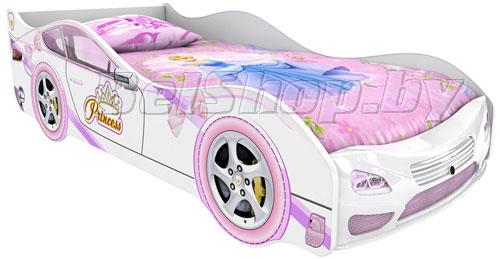 Детская кровать машина для девочки Принцесса Престиж