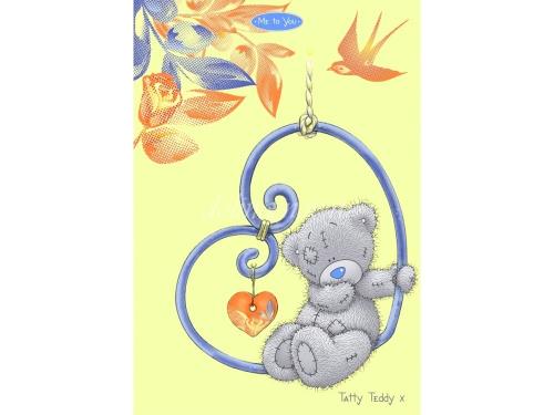 Детский плед флисовый "Тэдди с сердцем" (Disney) 150х200