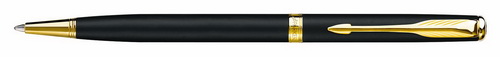 Ручка шариковая Parker Sonnet Slim Matte Black GT, арт S0818030