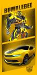 Детское махровое полотенце 70х140 Трансформер Bumblebee